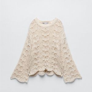 NWOT Zara Crochet Sweater Top
